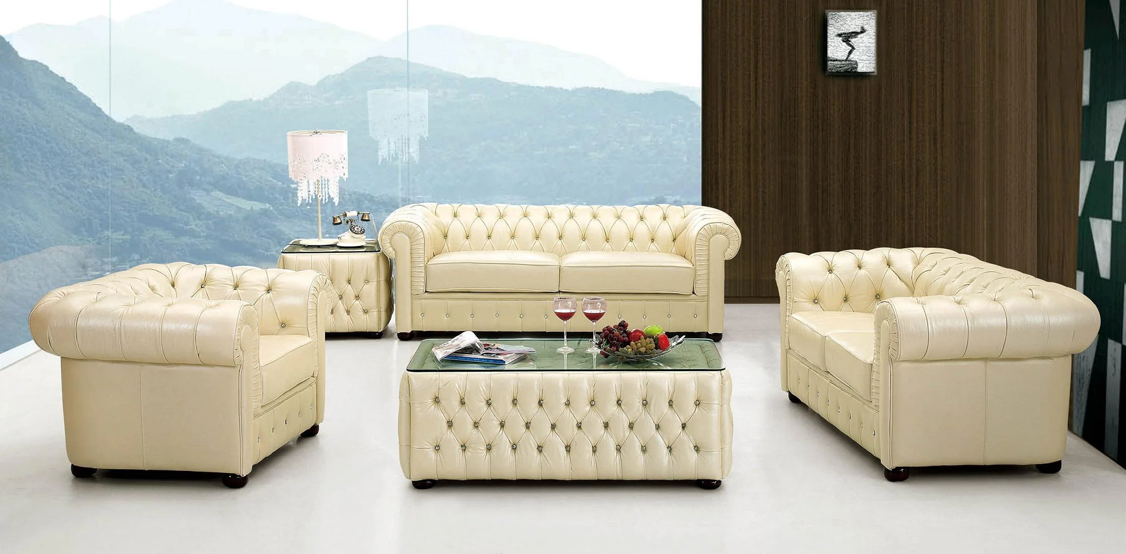 ESF Furniture 258 Coffee Table in Ivory - Image 3