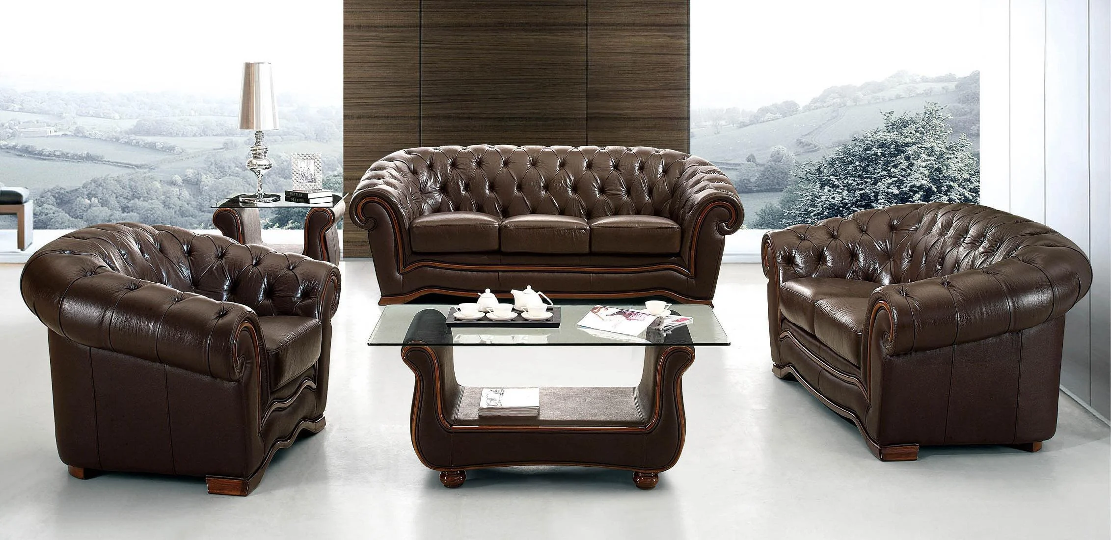 ESF Furniture 262 Sofa Bed in Chocolate Brown - Image 3