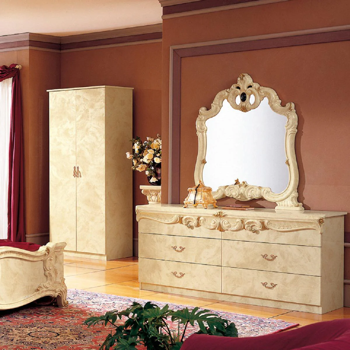 ESF Furniture Barocco Double Dresser in Ivory - Image 3