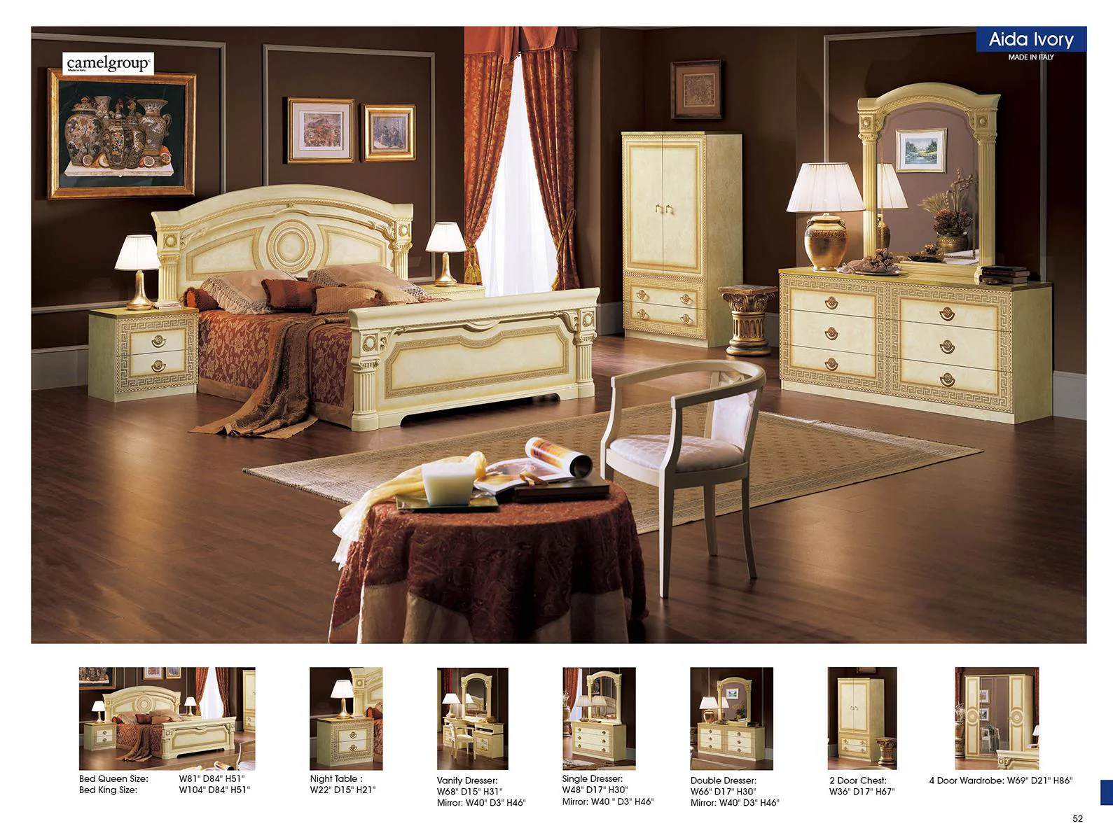 ESF Furniture Barocco Double Dresser in Ivory - Image 4