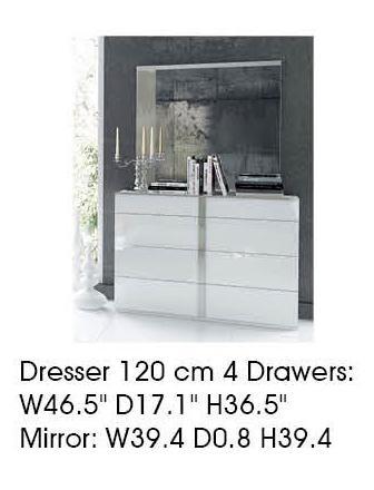 ESF Furniture Granada Dresser 120 in White
