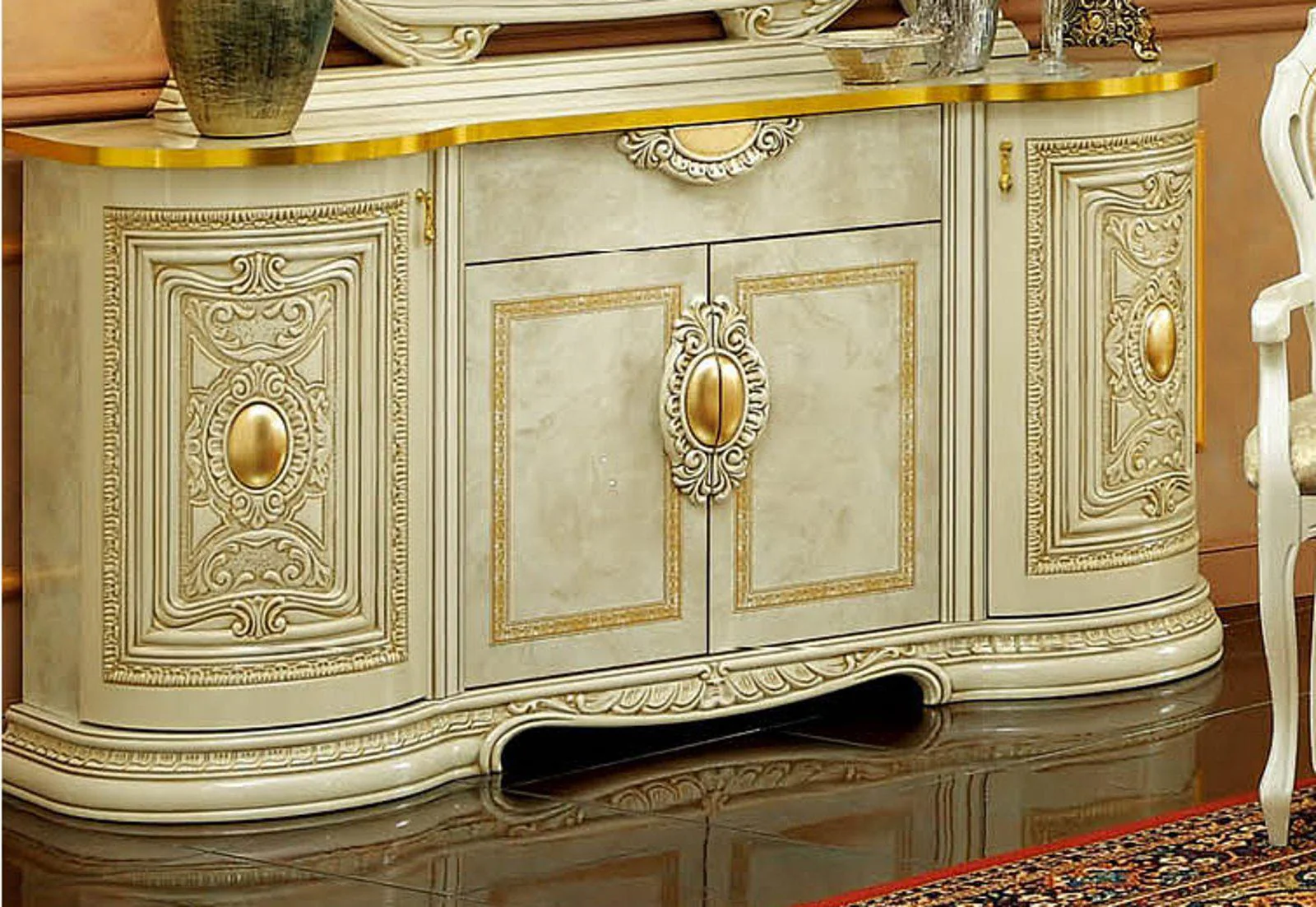 ESF Furniture Leonardo 4-Door Buffet in Ivory - Image 2