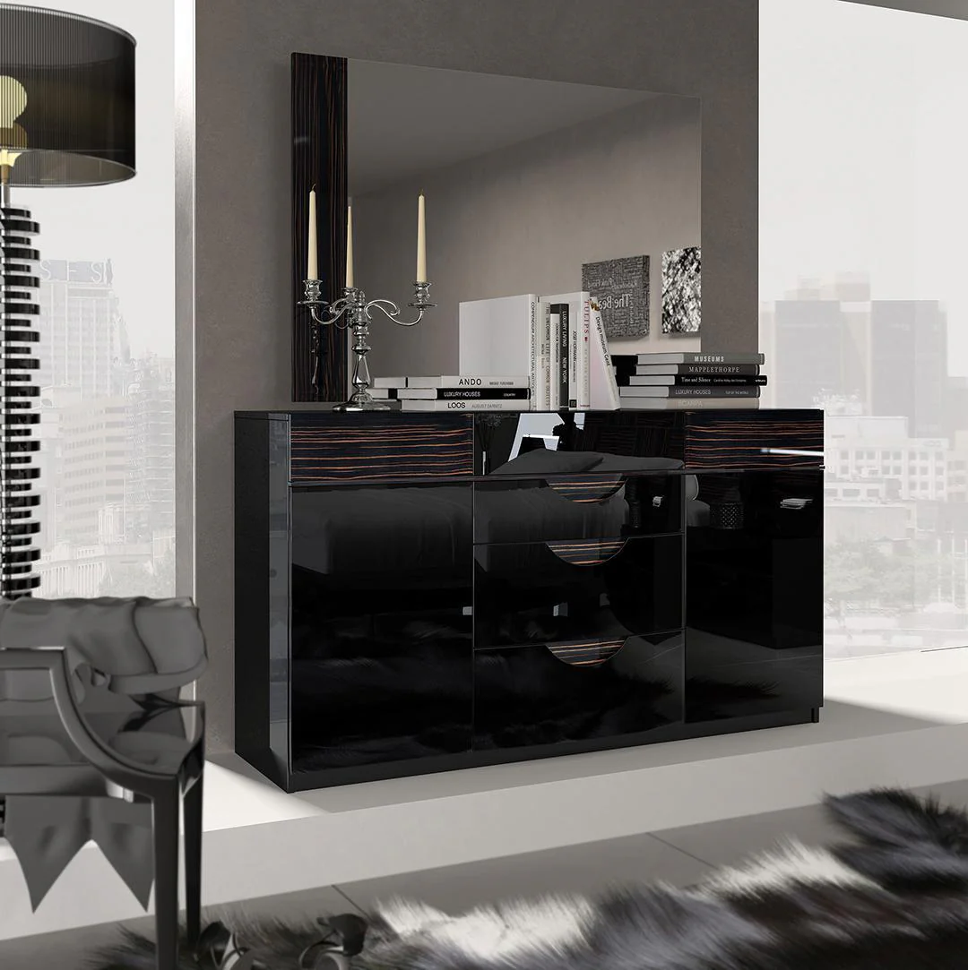 ESF Furniture Marbella Mirror in Black - Image 3