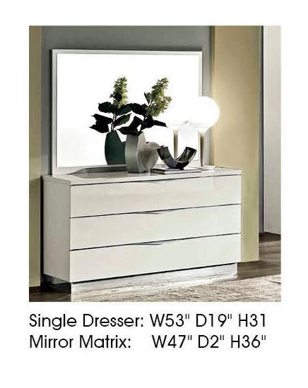ESF Furniture Onda Single Dresser in White - Image 2