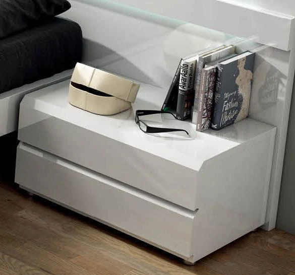 ESF Furniture Sara 2 Drawer Nightstand in White - Image 2