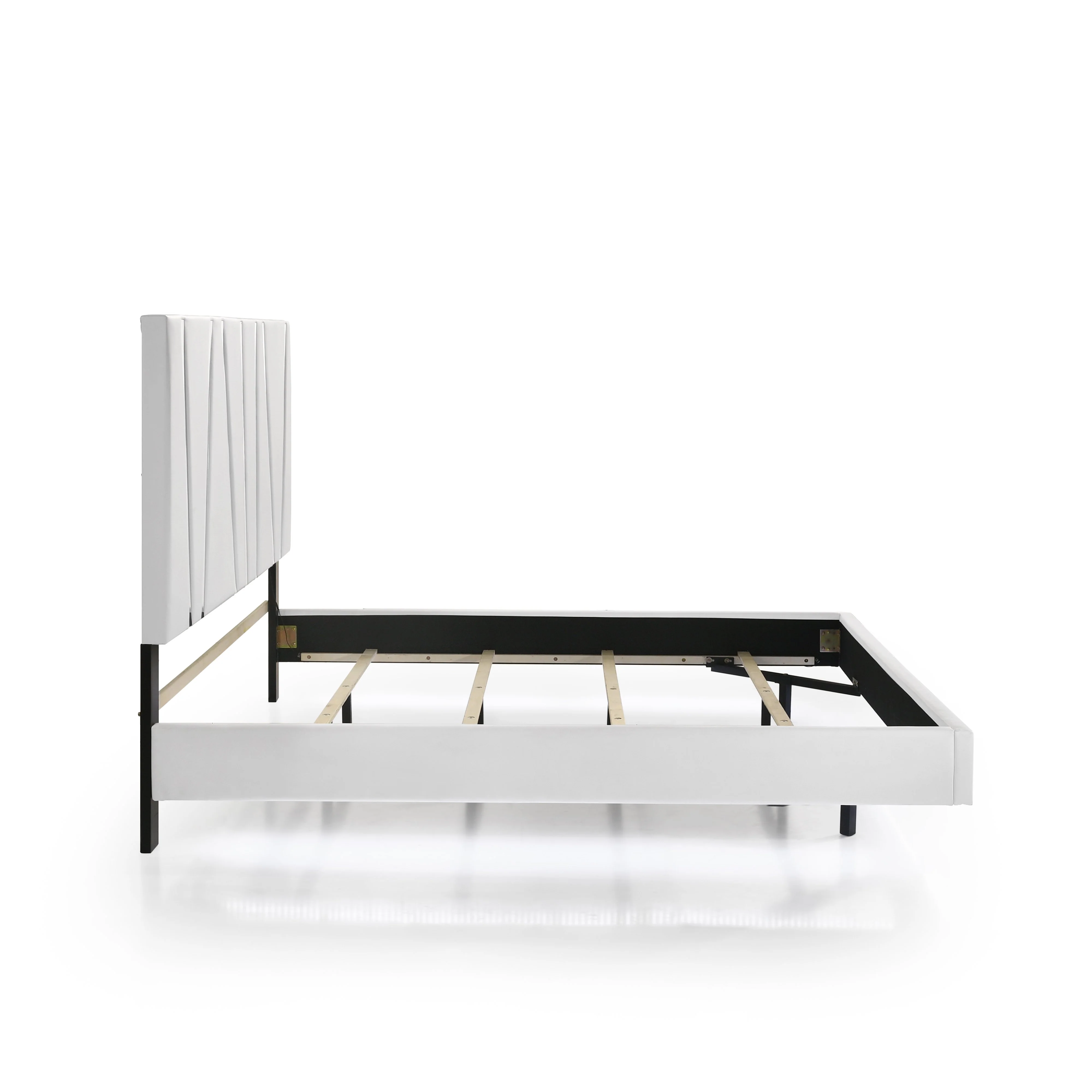 Europa 5/0 Q Headboard, Footboard & Slats-White - Image 4