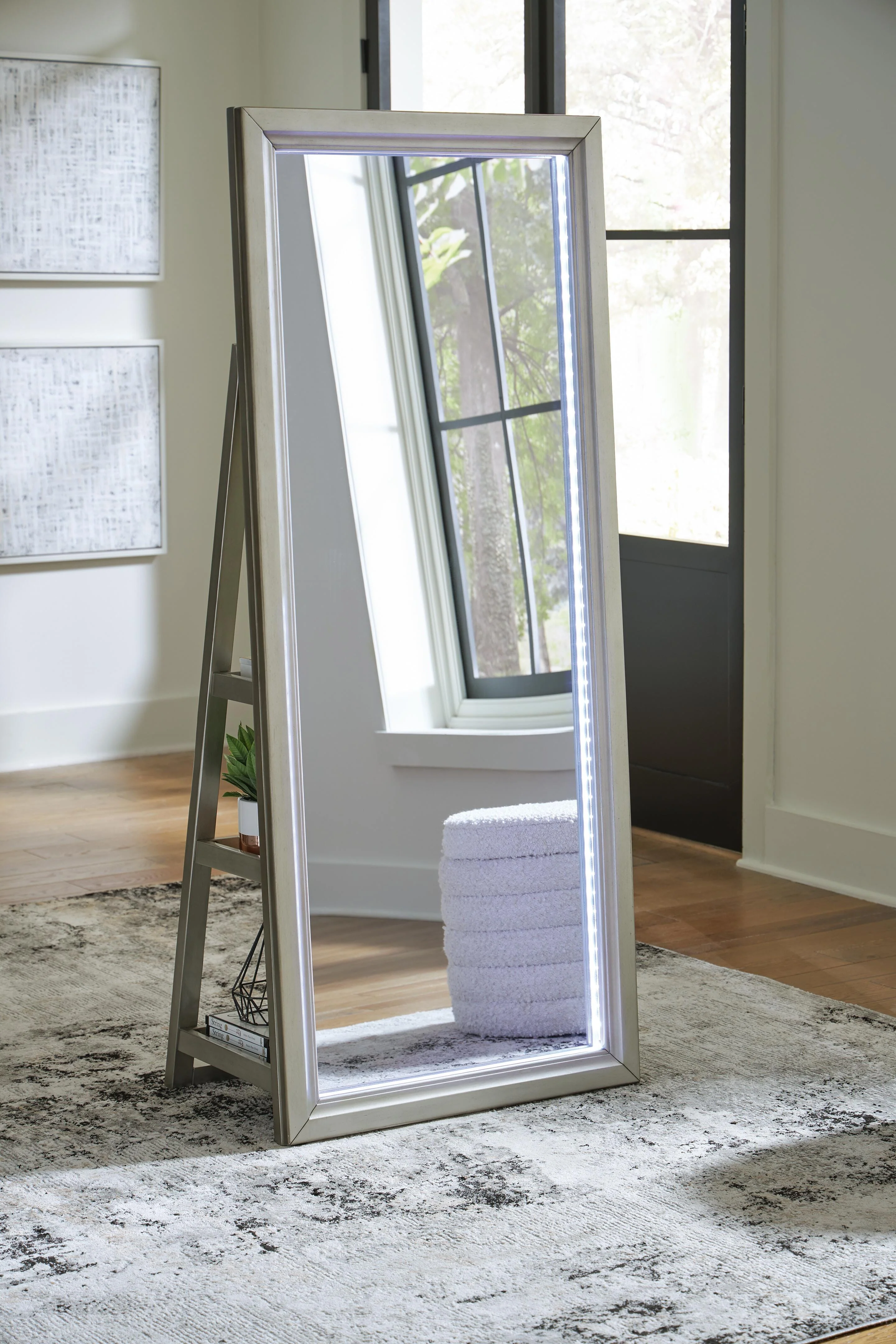 Evesen Floor Standing Mirror/Storage - Image 24