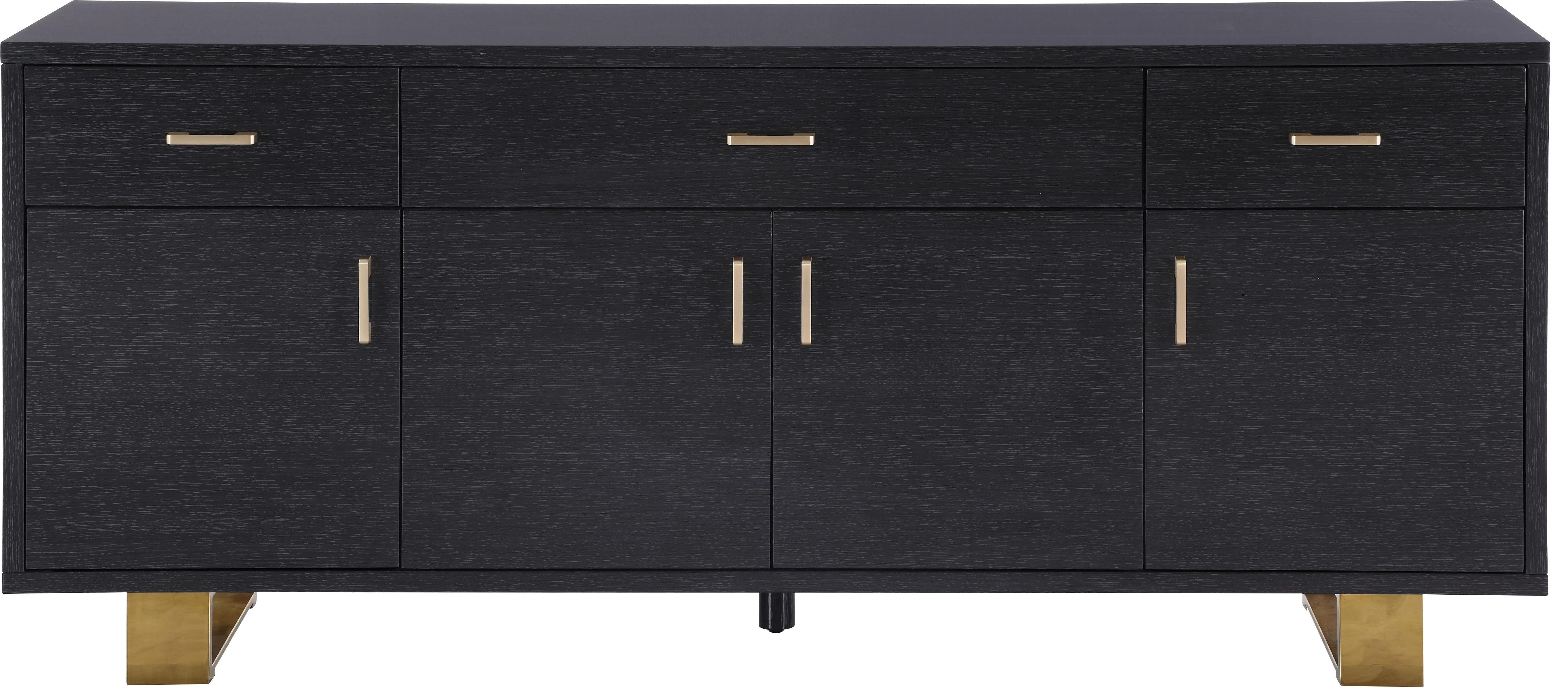 Excel Grey Oak Veneer Lacquer Sideboard/Buffet - Image 3