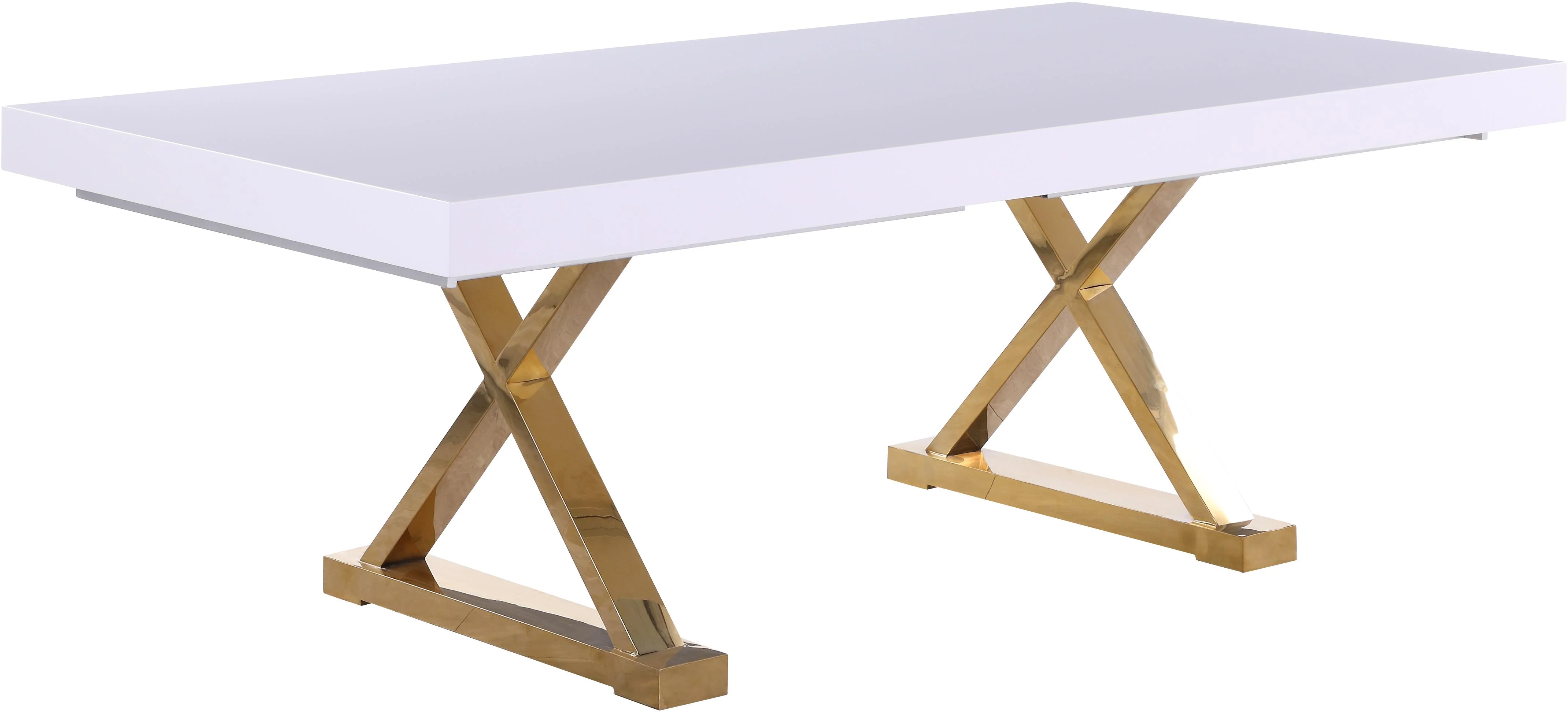 Excel White Lacquer Extendable Dining Table (3 Boxes) - Image 3