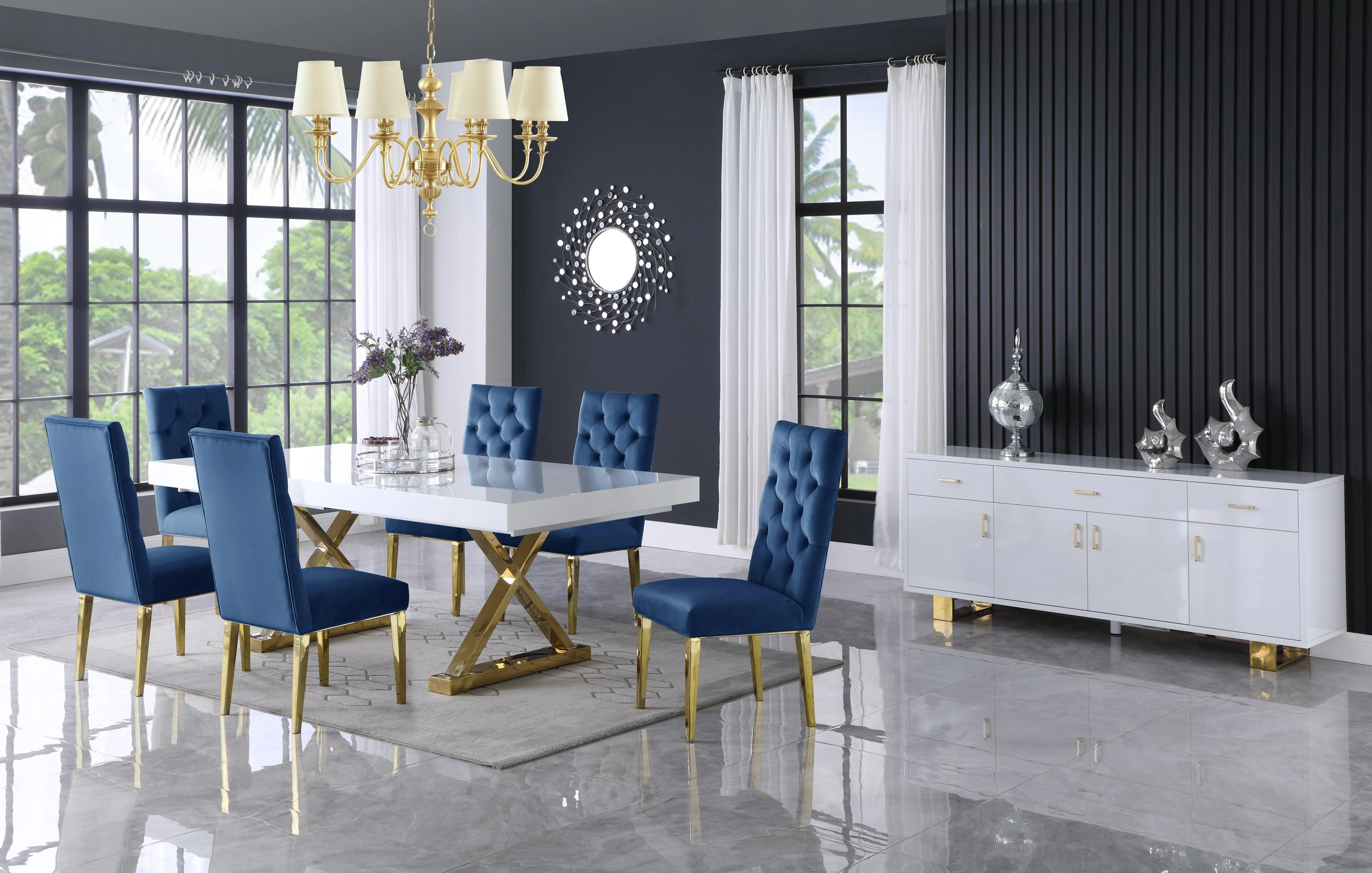 Excel White Lacquer Extendable Dining Table (3 Boxes) - Image 4