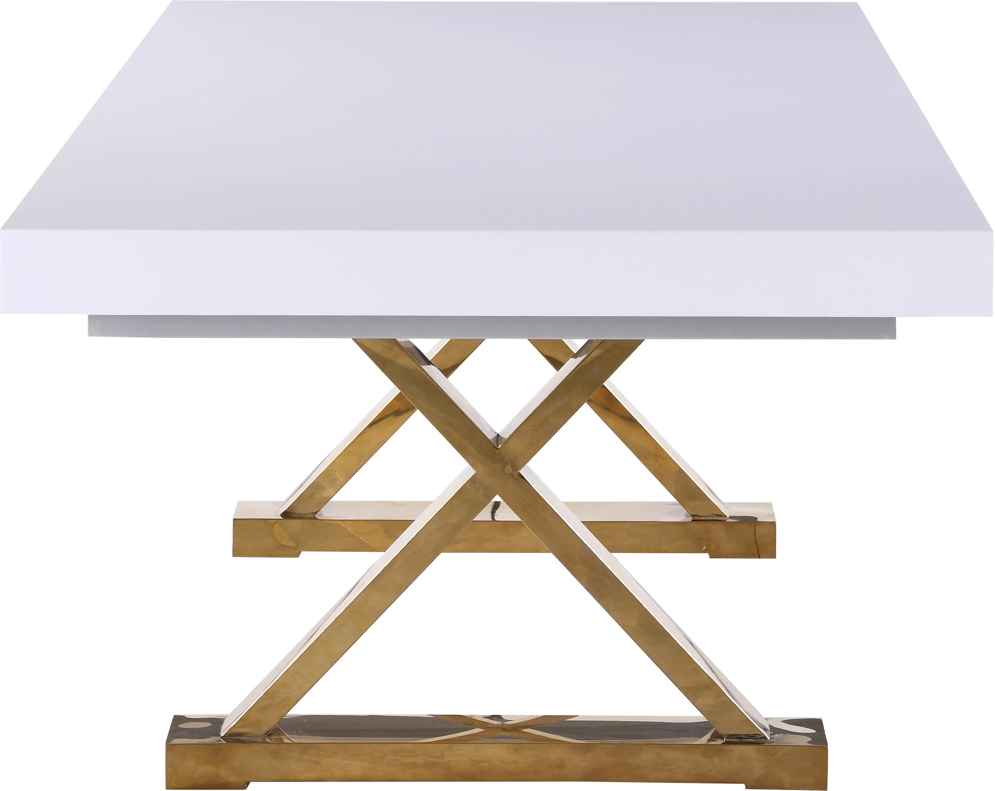 Excel White Lacquer Extendable Dining Table (3 Boxes) - Image 6