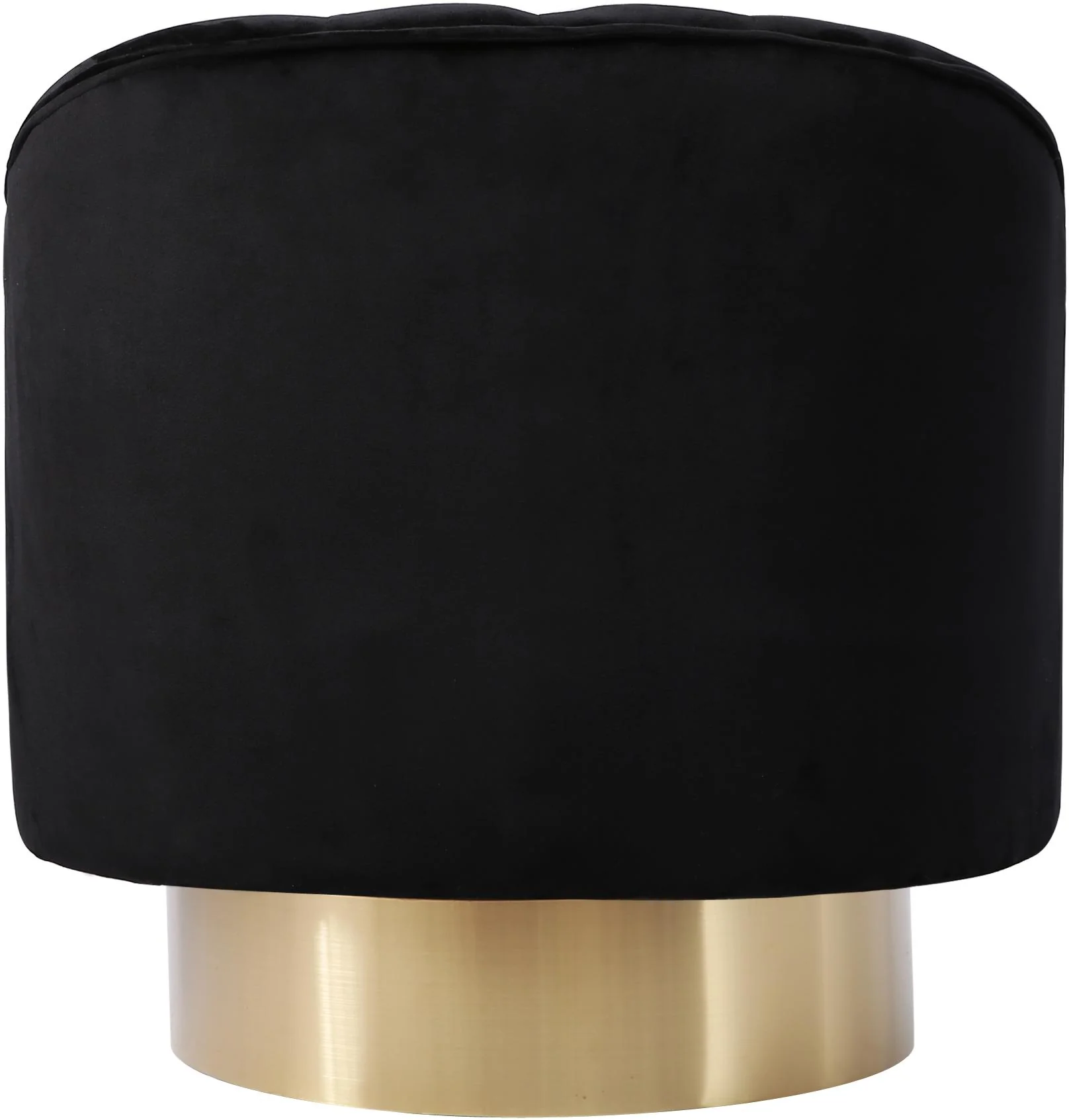 Farrah Black Velvet Accent Chair - Image 3