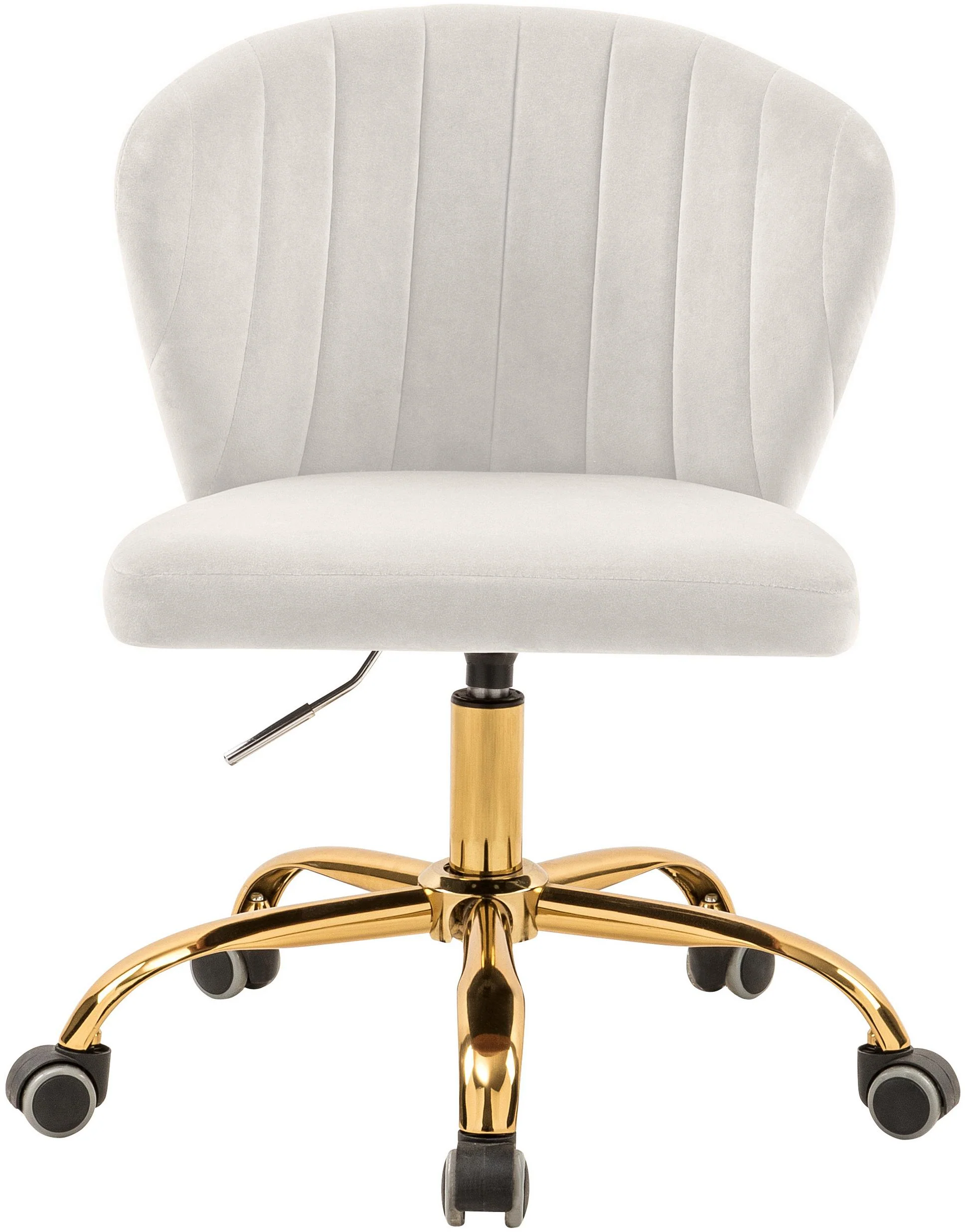 Finley Cream Velvet Office Chair - Image 4