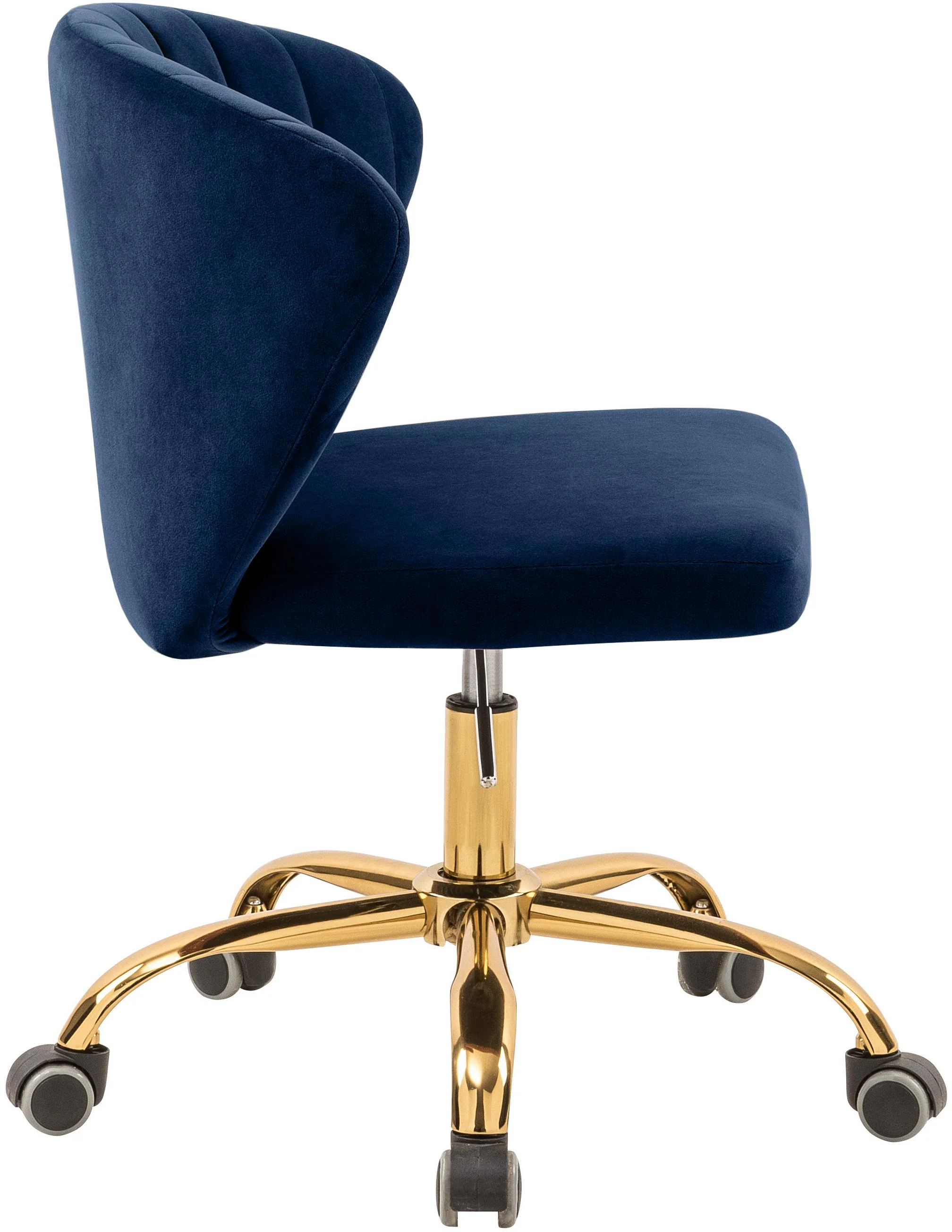 Finley Navy Velvet Office Chair - Image 5