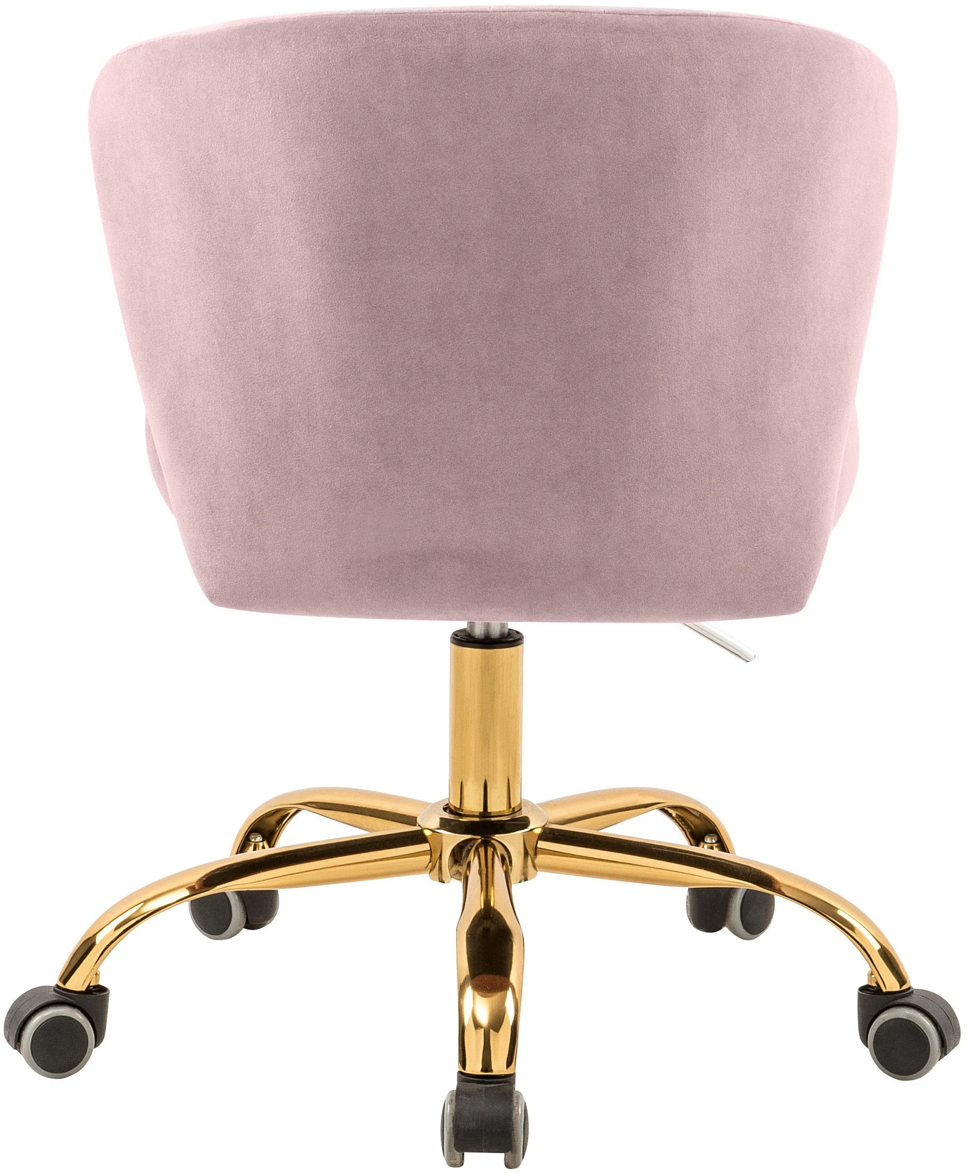 Finley Pink Velvet Office Chair - Image 3