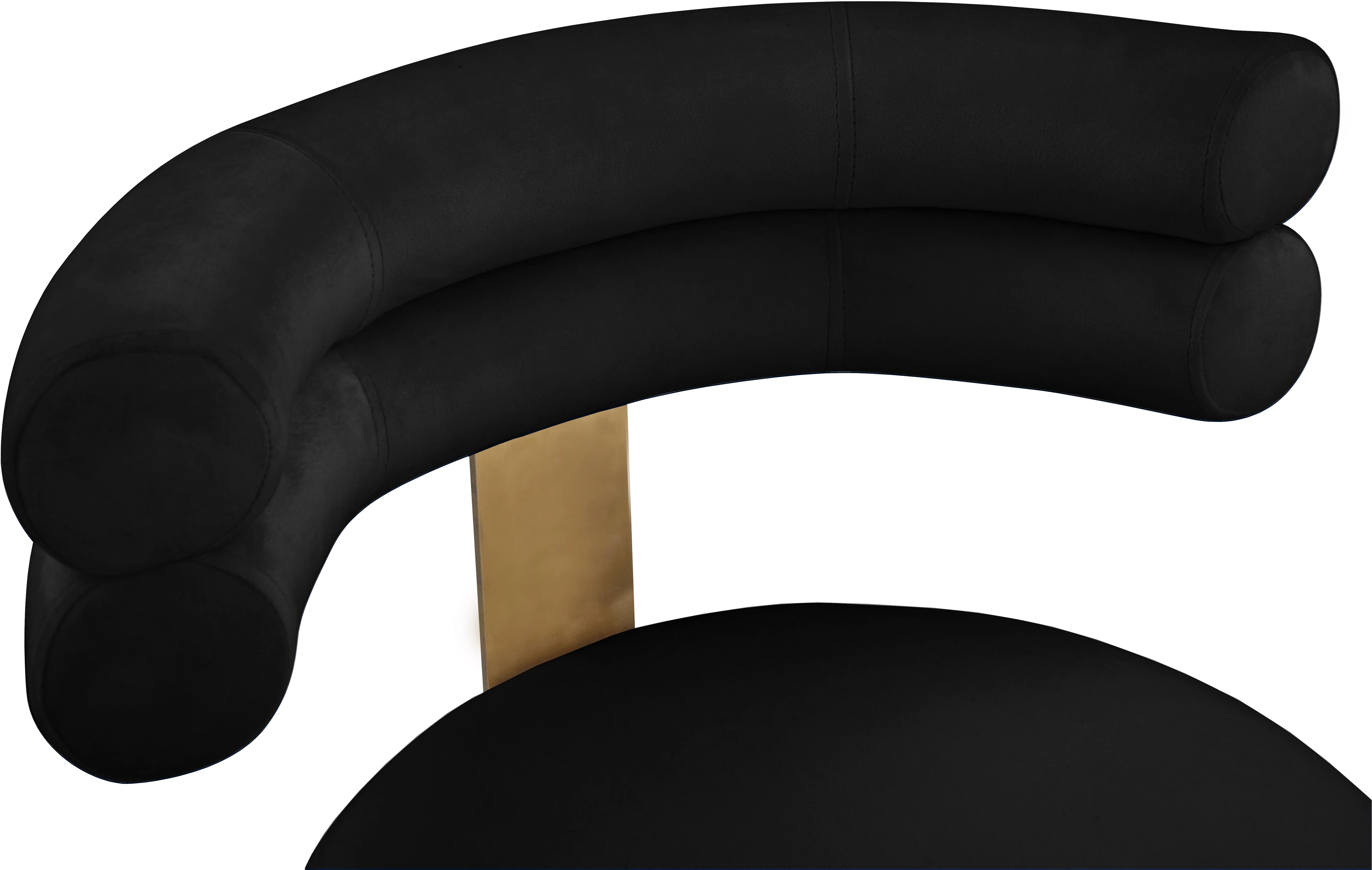 Fitzroy Black Velvet Dining Chair - Image 6