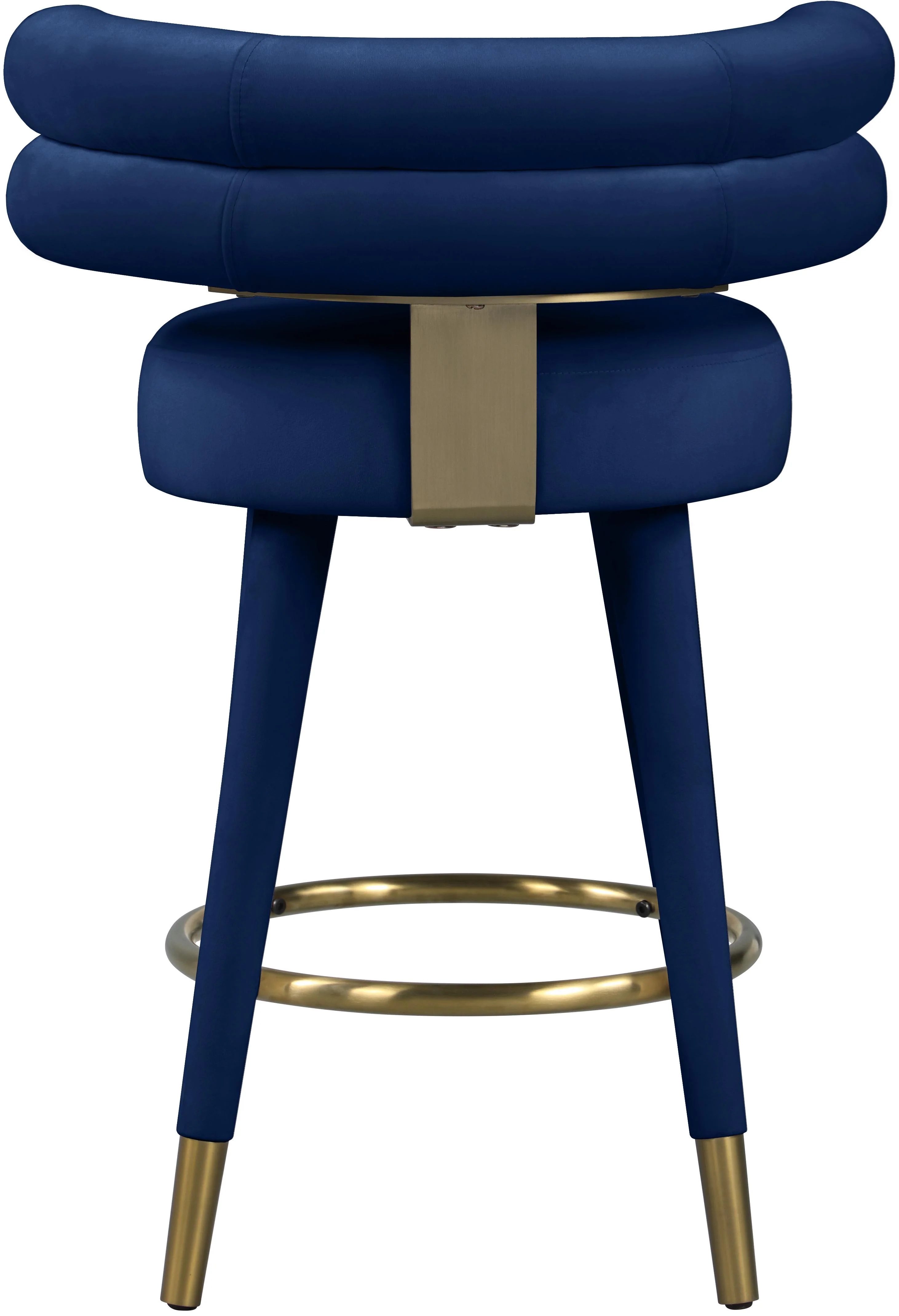 Fitzroy Navy Velvet Counter Stool - Image 3