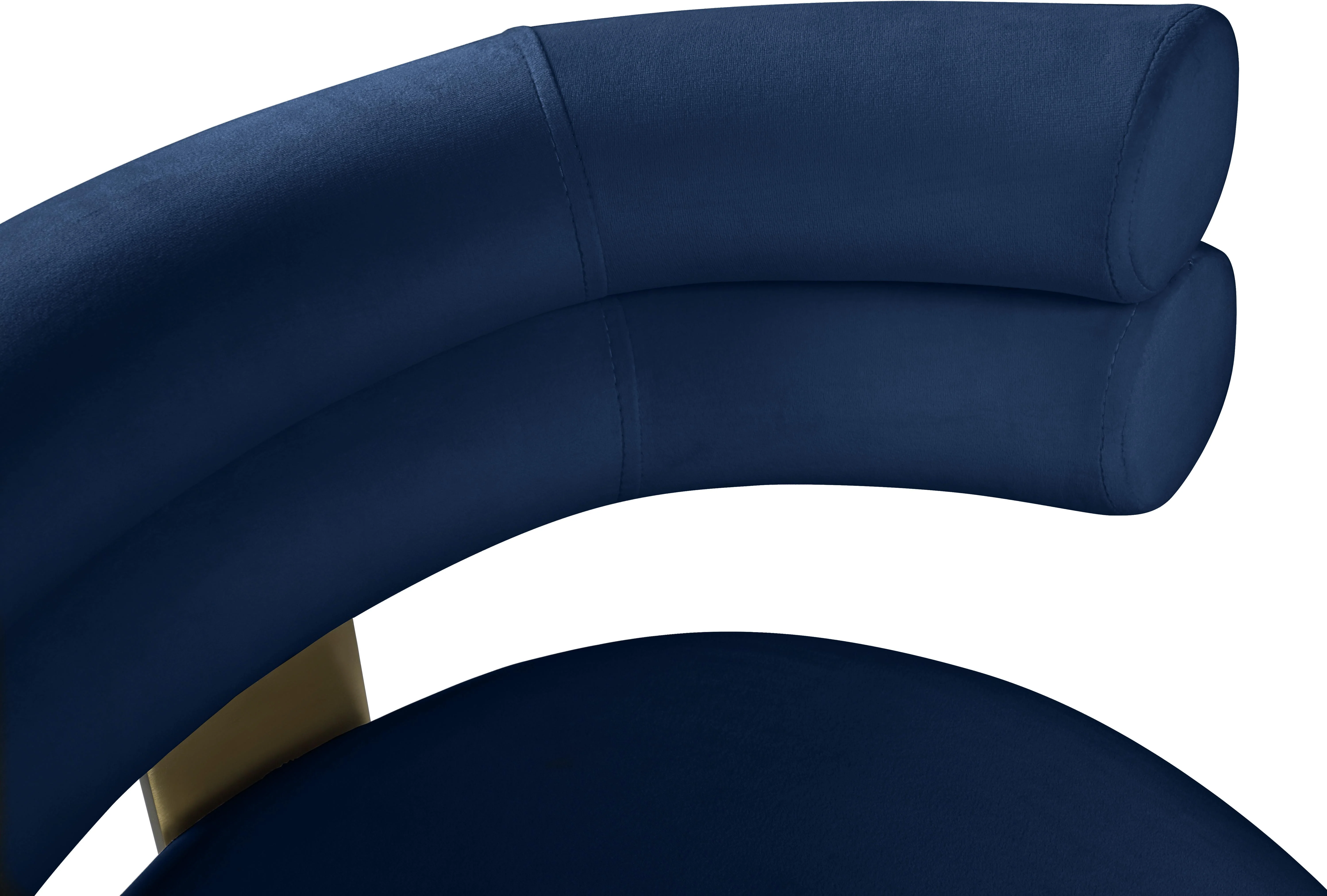 Fitzroy Navy Velvet Counter Stool - Image 7
