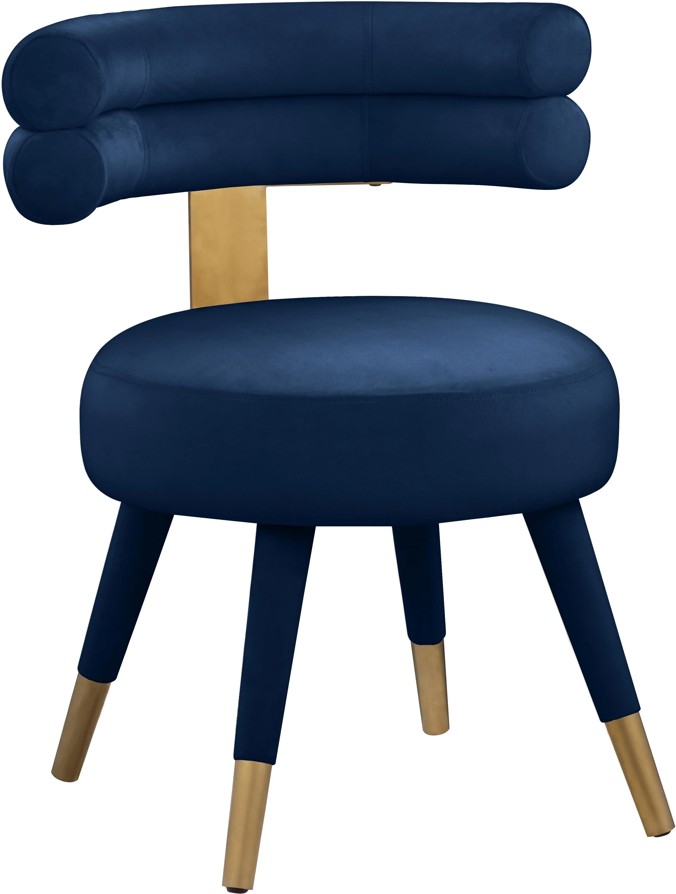Fitzroy Navy Velvet Dining Chair - Image 4