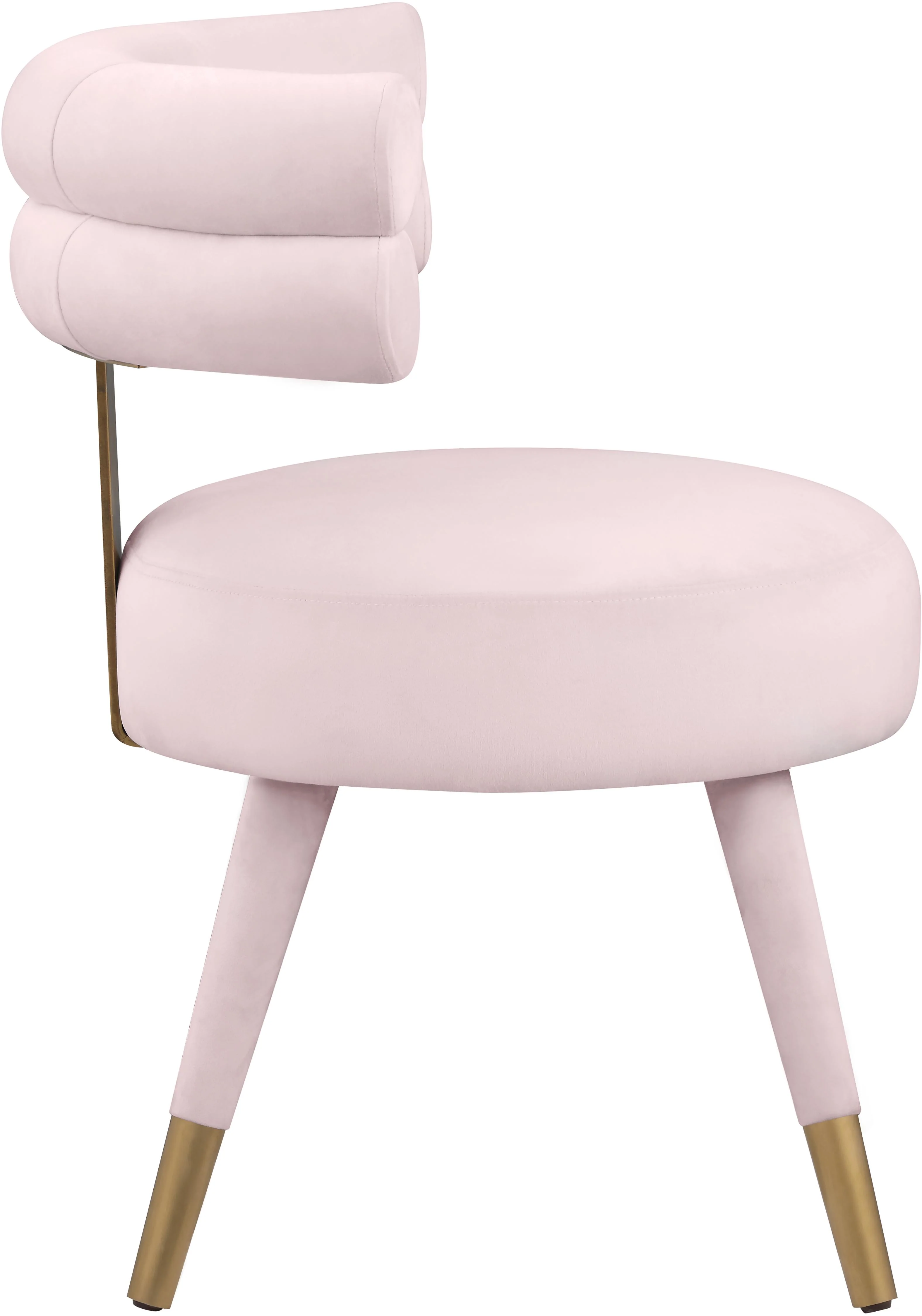 Fitzroy Pink Velvet Dining Chair - Image 5