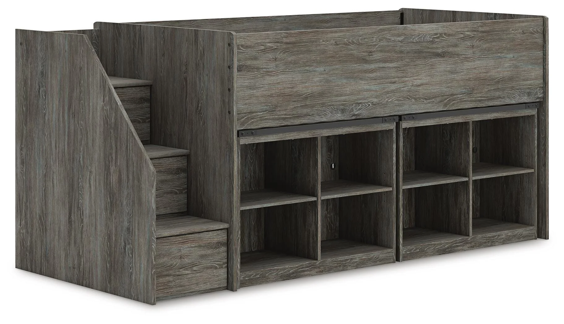 Frandern Loft Bed with Bookcase Storage - Image 18