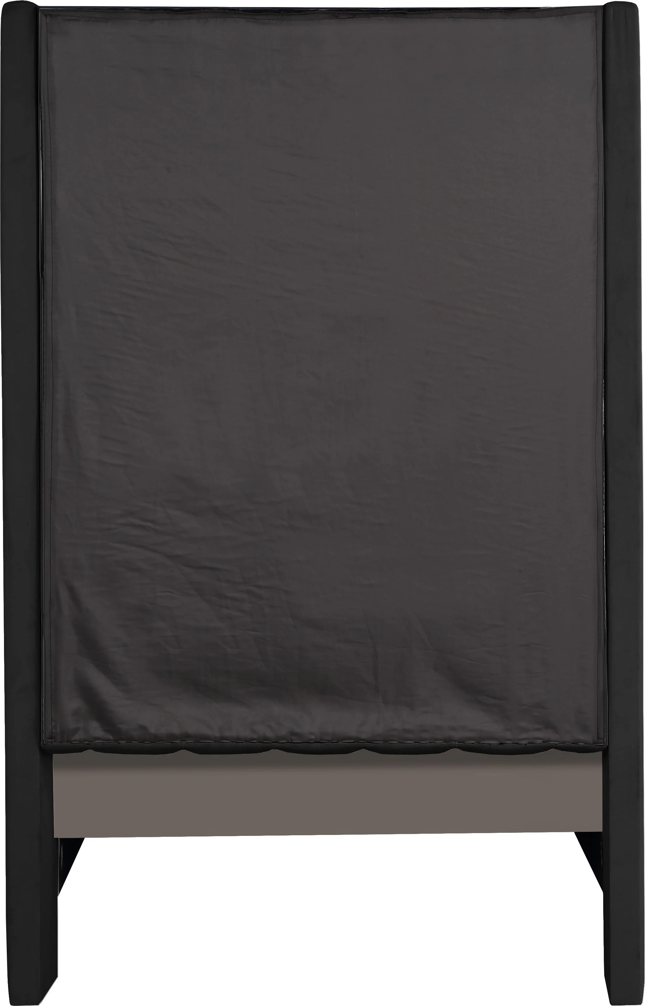 Fritz Black Velvet Twin Bed - Image 5