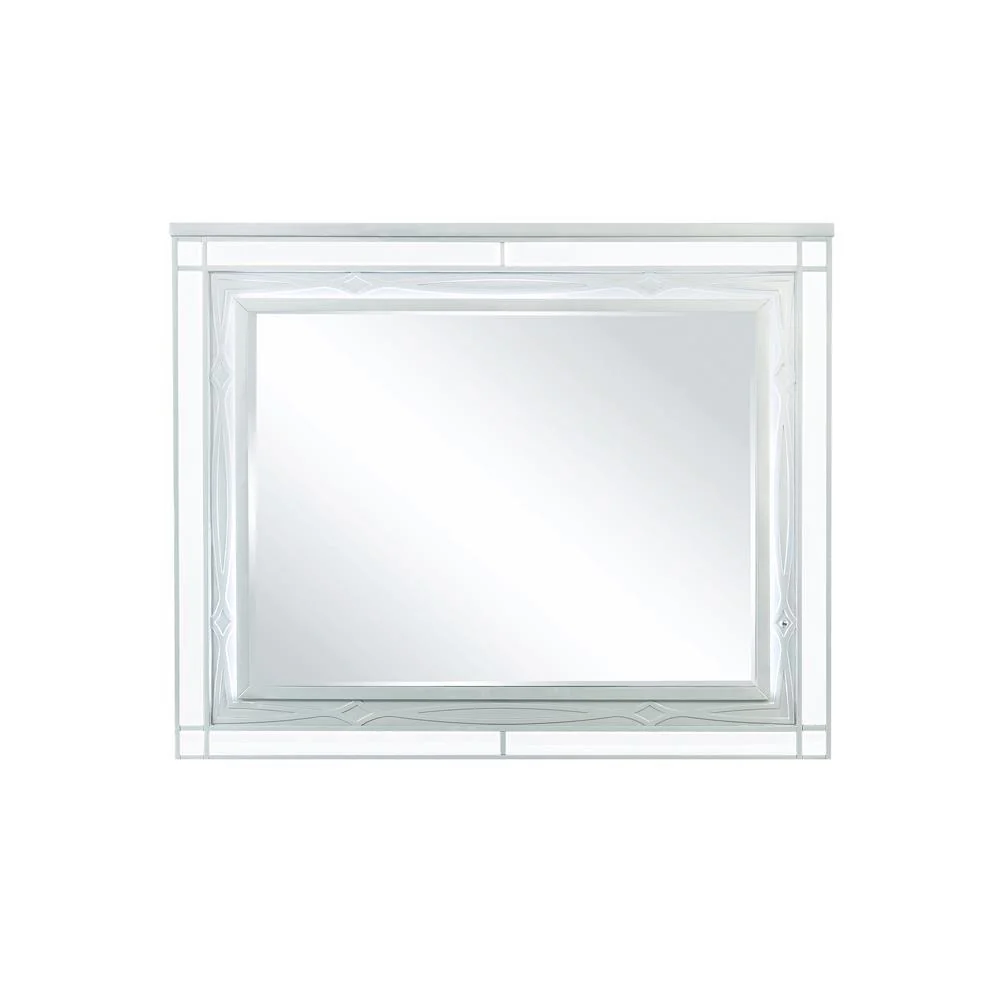 Gunnison Dresser Mirror with LED Lighting Silver Metallic - Image 2