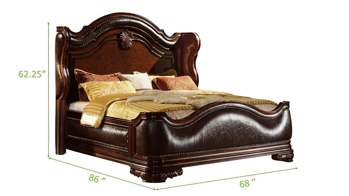 Galaxy Home Bella Queen Bed in Dark Walnut - Image 3