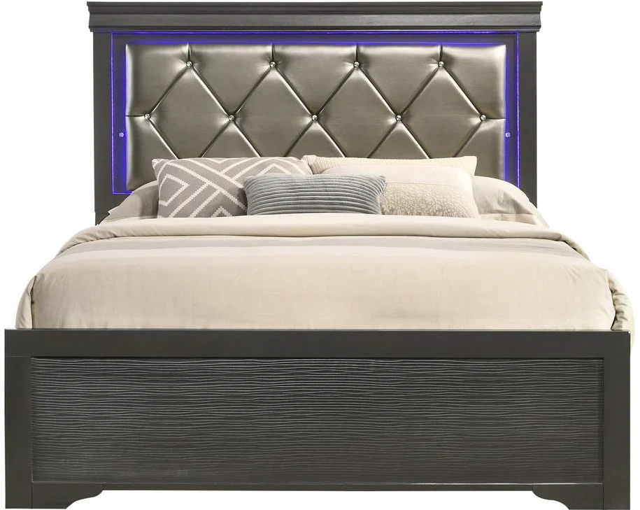 Galaxy Home Brooklyn Queen Bed in Gray