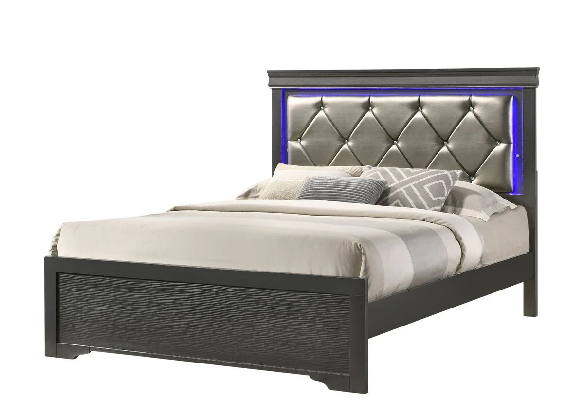Galaxy Home Brooklyn Queen Bed in Gray - Image 4