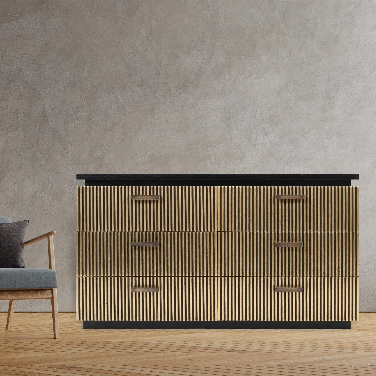 Galaxy Home Allure Dresser in Black - Image 3