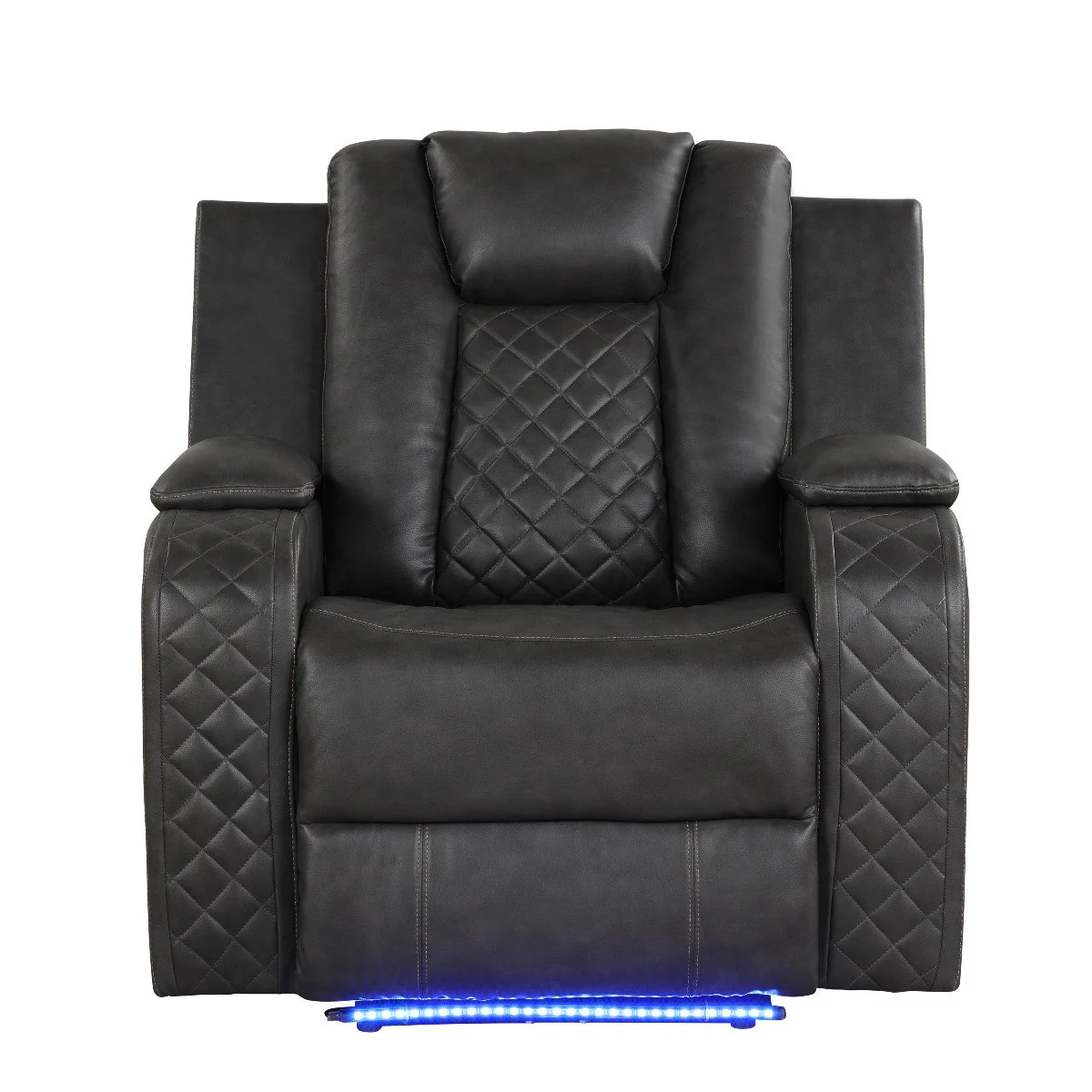 Galaxy Home Benz LED & Power Recliner Chair in Gray