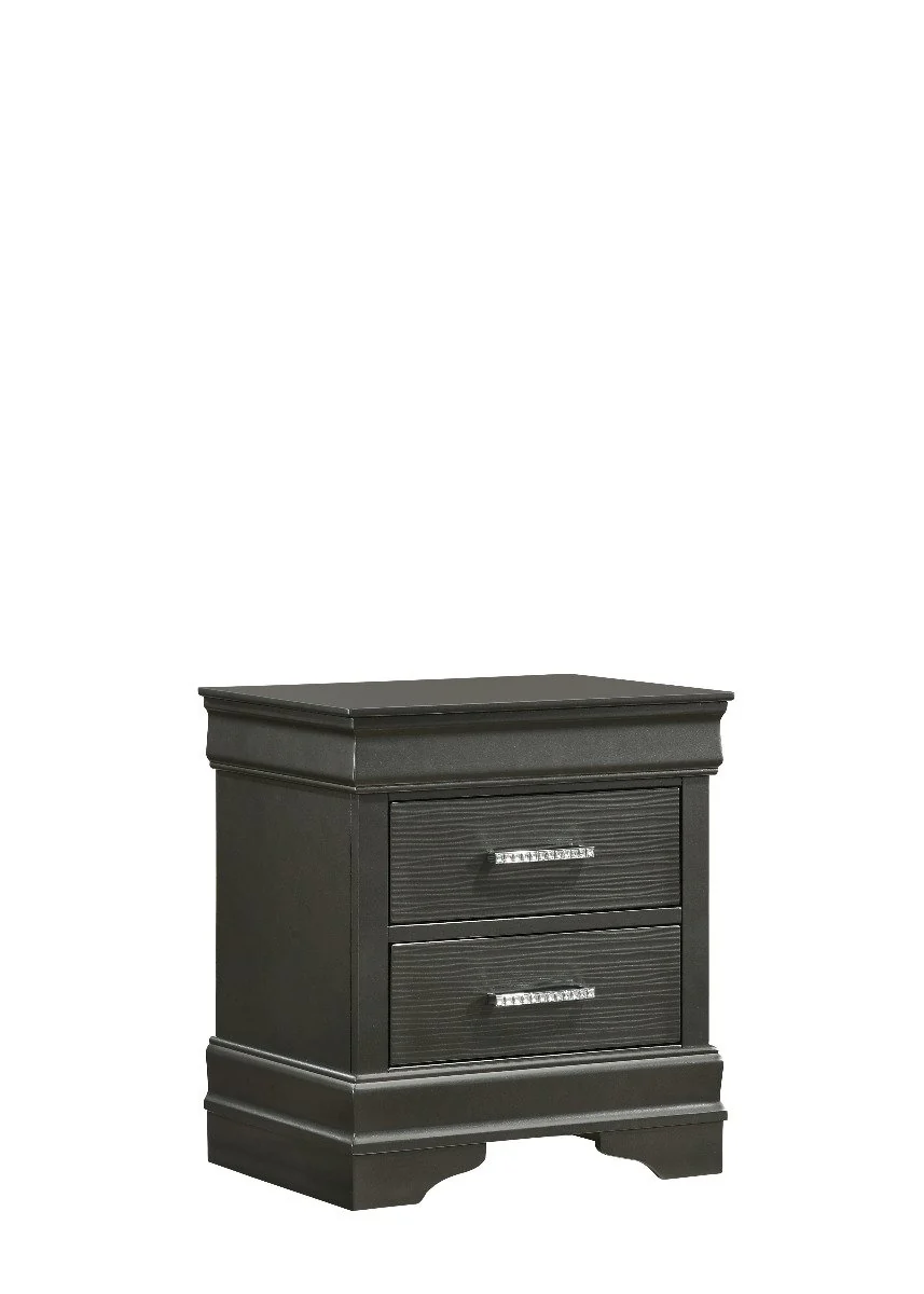 Galaxy Home Brooklyn Nightstand in Gray - Image 3
