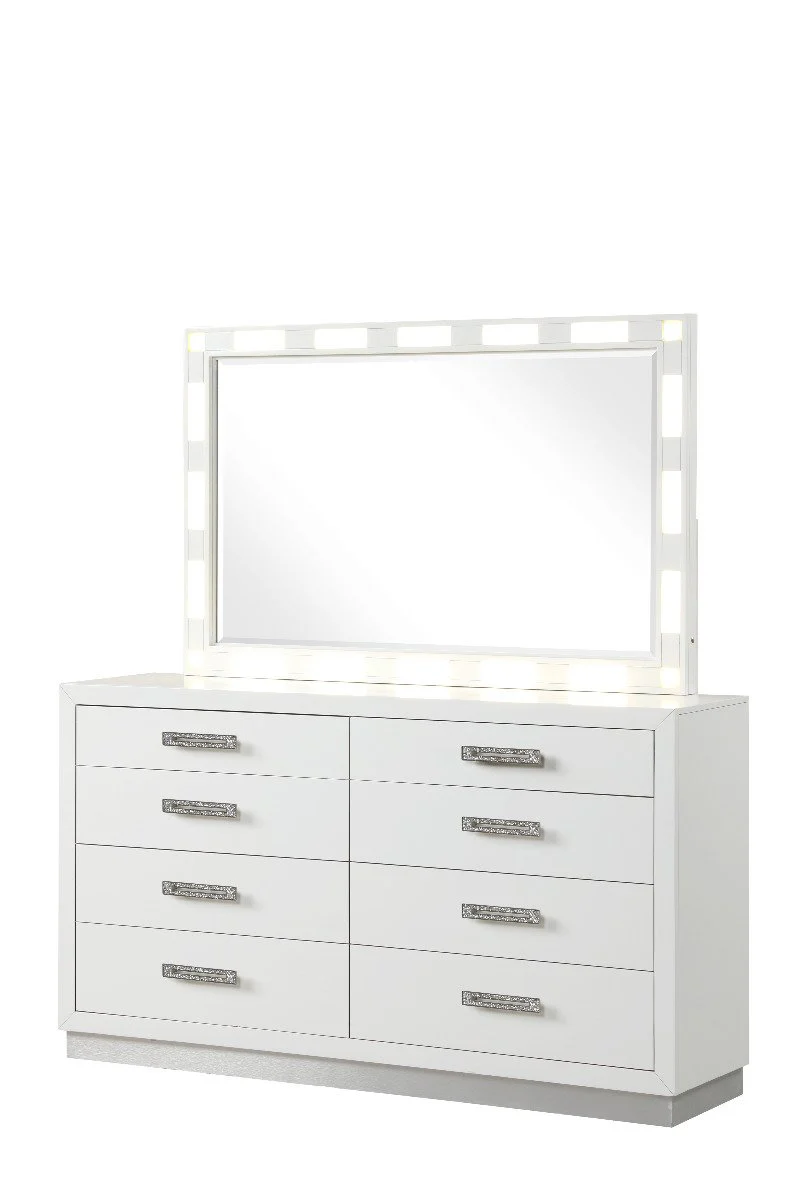 Galaxy Home Coco 8 Drawer Dresser in Milky White - Image 3