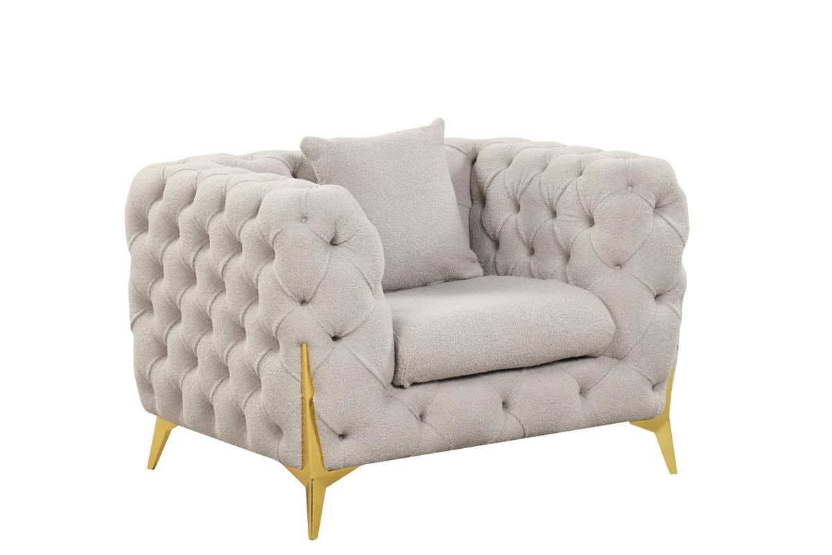 Galaxy Home Contempo Chair in Light Gray - Image 2