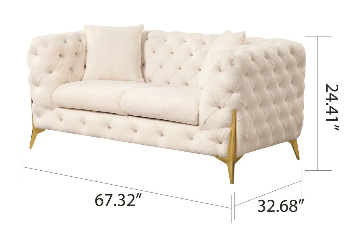 Galaxy Home Contempo Loveseat in Beige - Image 4