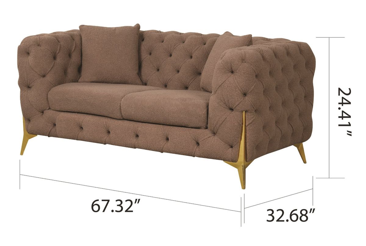 Galaxy Home Contempo Loveseat in Mocha - Image 4