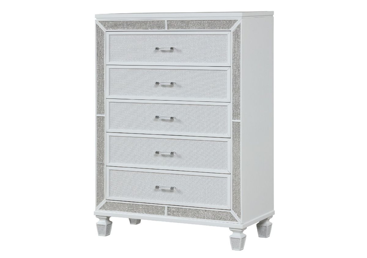 Galaxy Home Crystal Chest in White