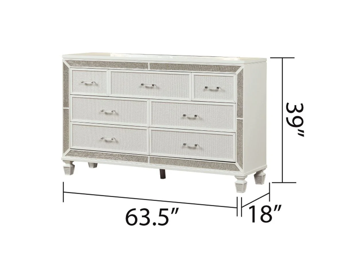 Galaxy Home Crystal Dresser in White - Image 3
