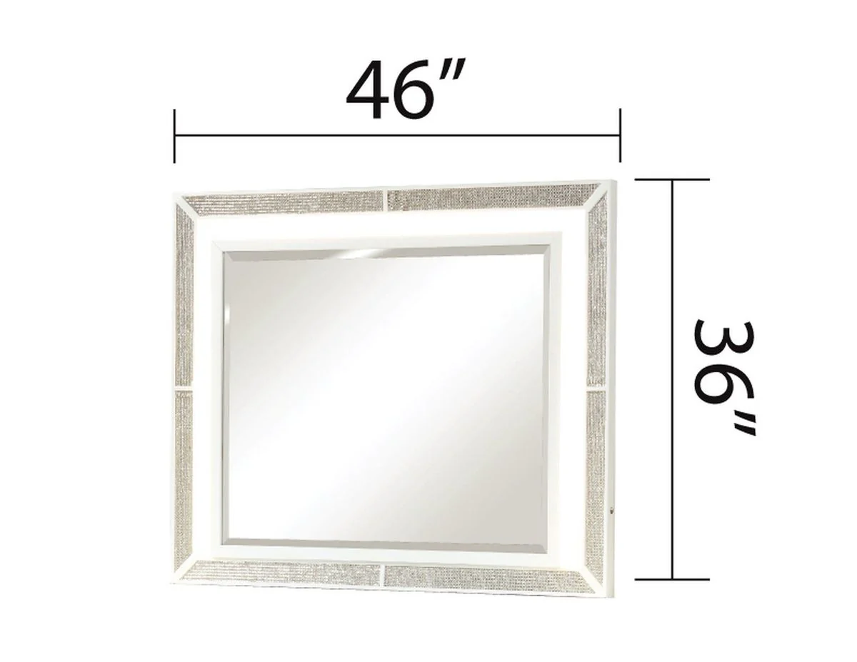 Galaxy Home Crystal Mirror in Black - Image 2