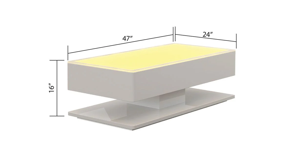 Galaxy Home Emma Coffe Table in White - Image 4