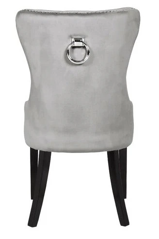 Galaxy Home Erica Wood Legs Dining Chair (Set of 2) in Light Grey - Image 4