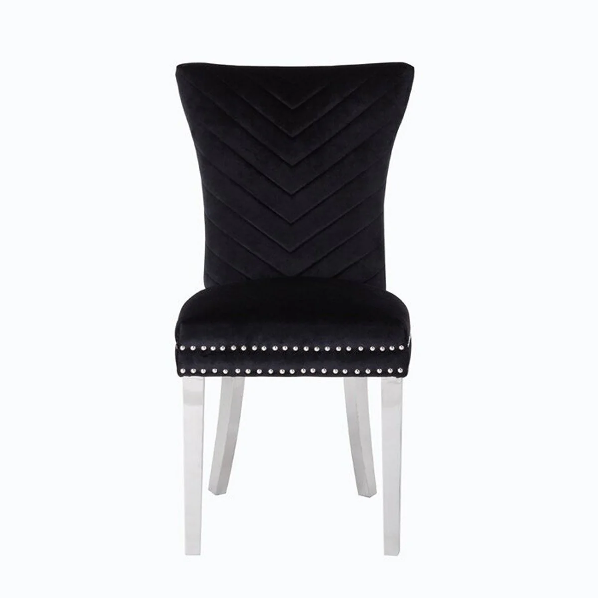 Galaxy Home Eva Stainless Steel Dining Chair (Set of 2) in Black