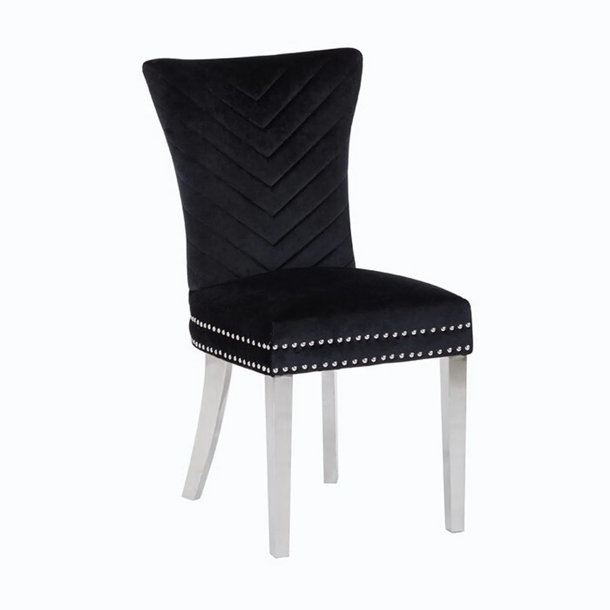 Galaxy Home Eva Stainless Steel Dining Chair (Set of 2) in Black - Image 2