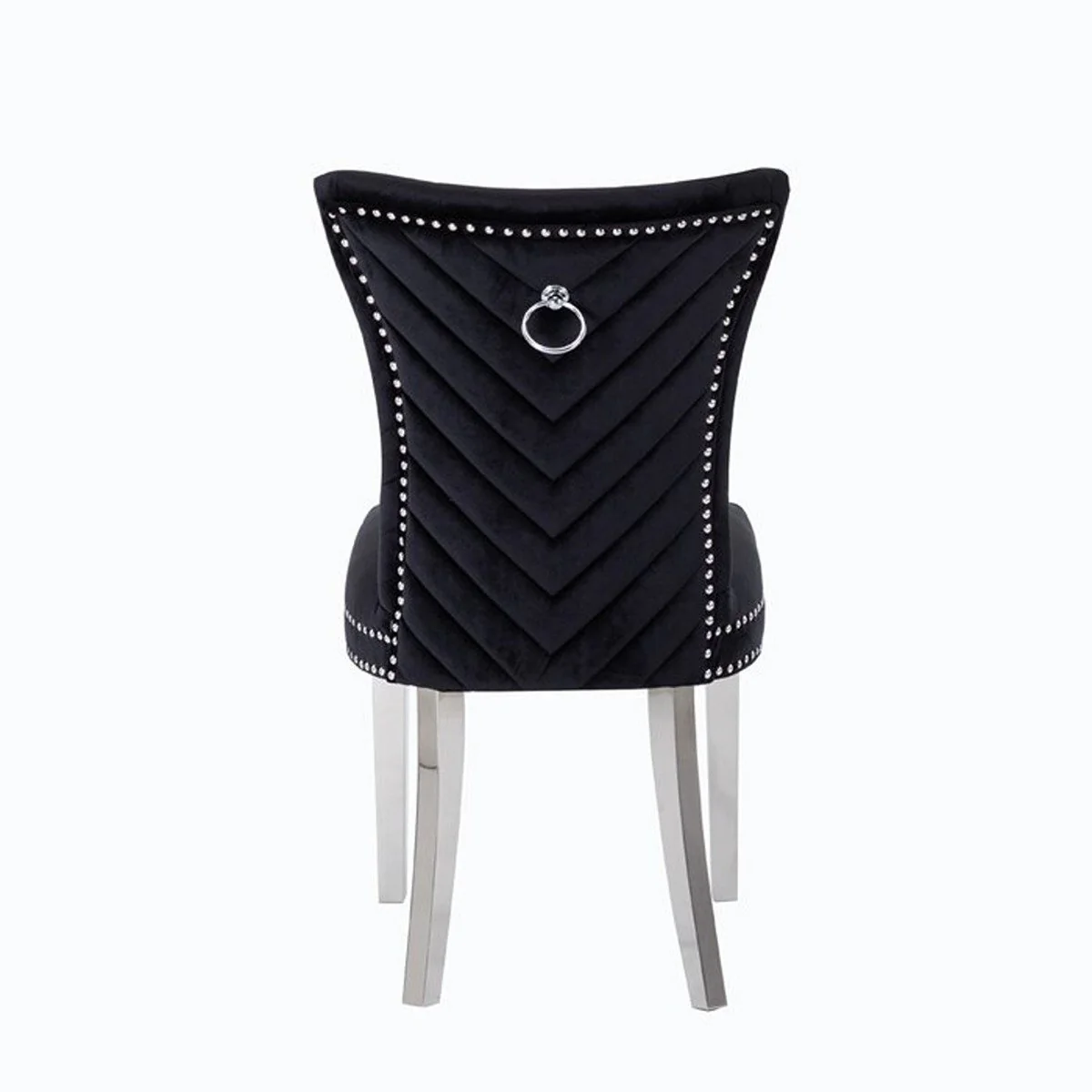 Galaxy Home Eva Stainless Steel Dining Chair (Set of 2) in Black - Image 3