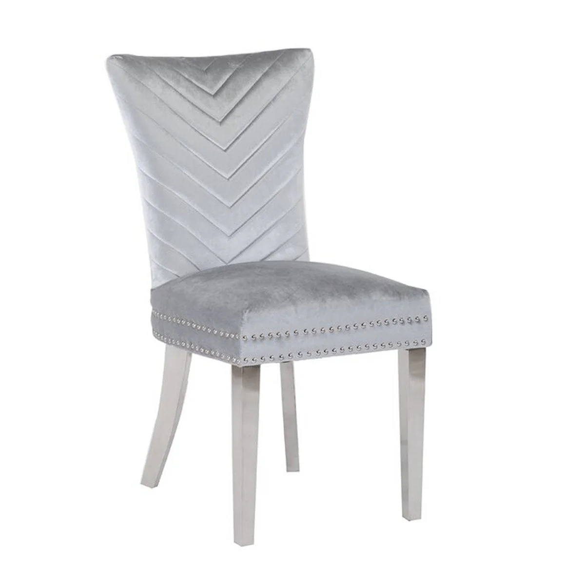 Galaxy Home Eva Stainless Steel Dining Chair (Set of 2) in Silver - Image 3