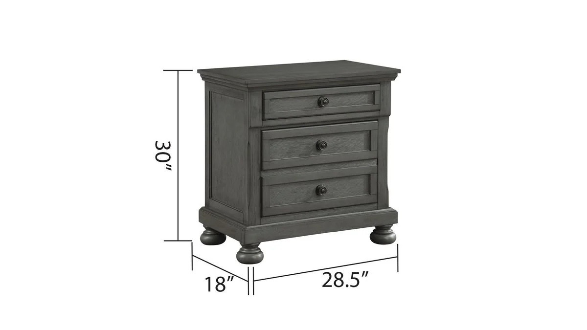 Galaxy Home Jackson Nightstand Gray - Image 3