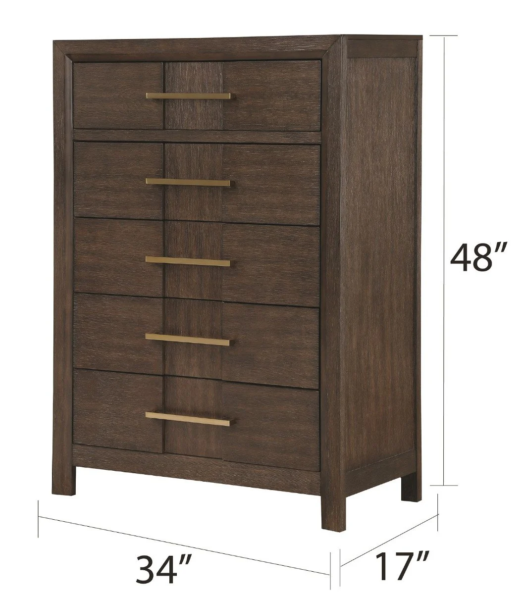 Galaxy Home Kenzo Chest in Brown - Image 3
