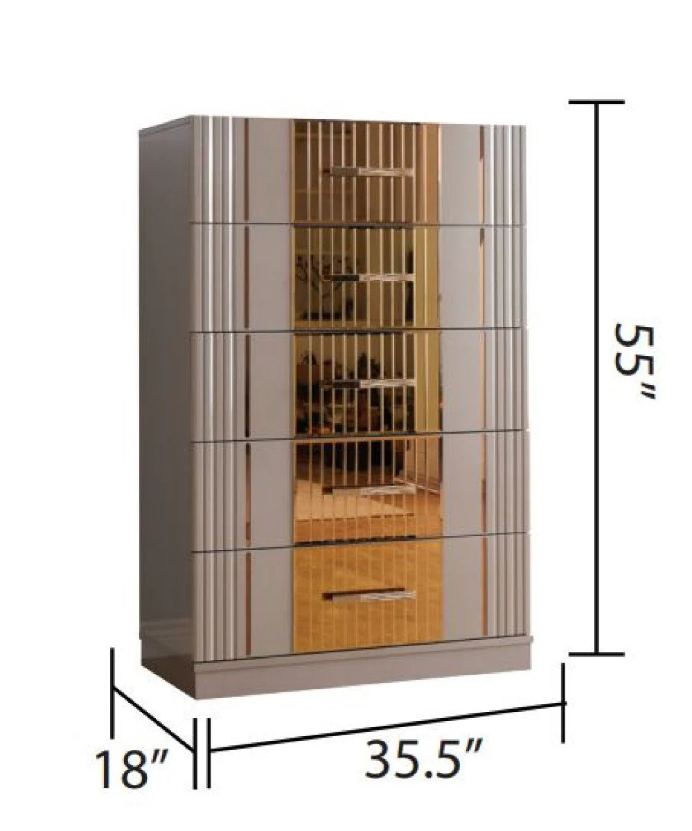 Galaxy Home Lorenzo Chest in Gray - Image 2