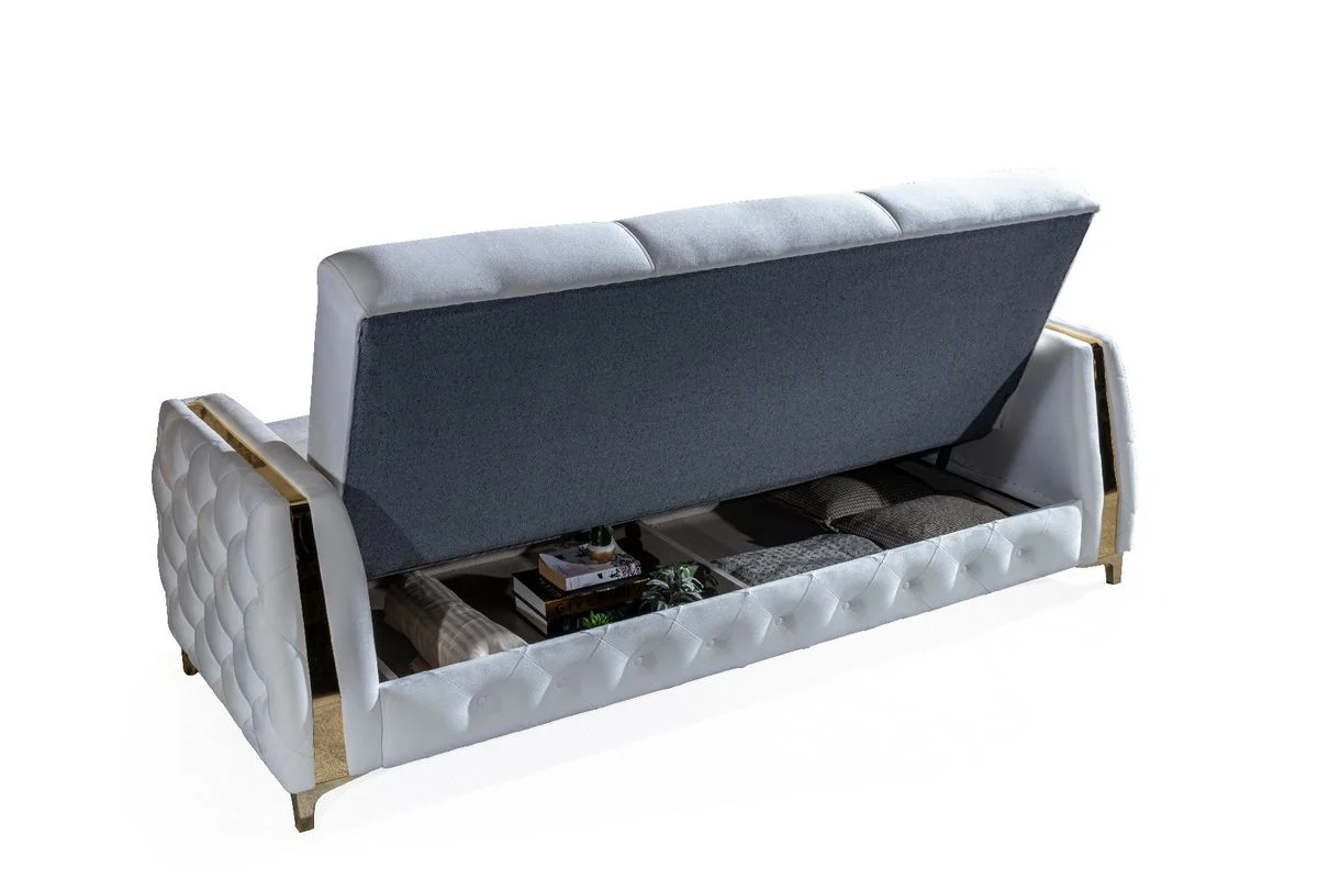 Galaxy Home Lust Sleeper Sofa in Off White - Image 2